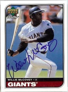 1998 UD Retro Baseball Willie McCovey Autograph