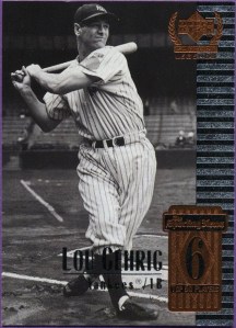 1999 UD Century Legends Lou Gehrig